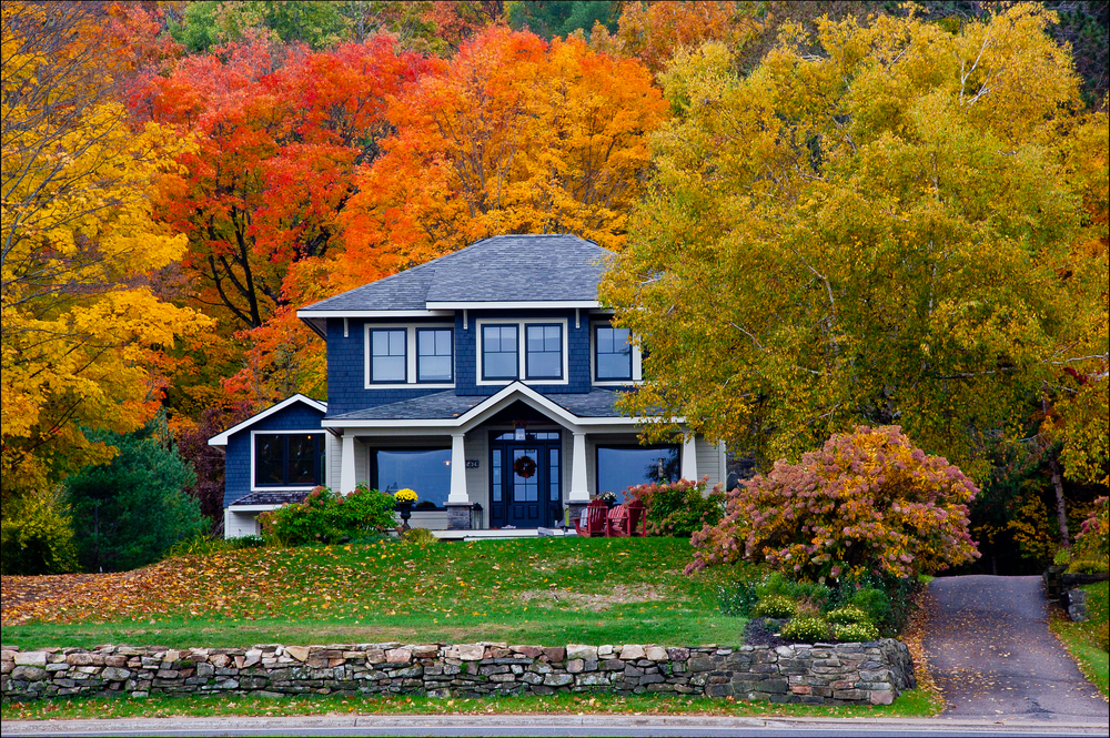 home in fall months with fresh paint job